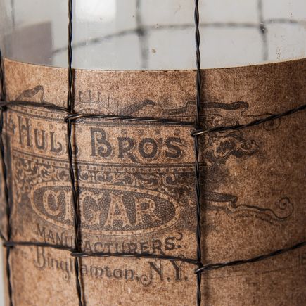 Botella Envejecida de Vidrio Georges detalle grabado etiqueta tamaño pequeño