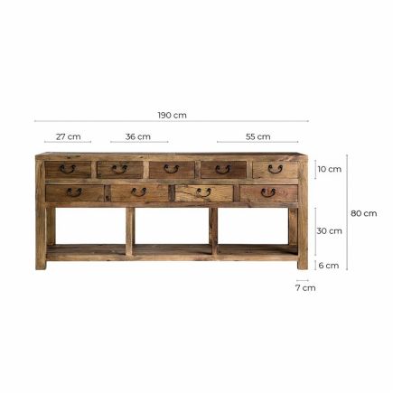 Recycled Wood Sideboard Lafon | Procomobel
