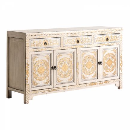 Handcrafted Elm Wood Buffet Sideboard Maillet | Procomobel