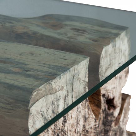 Handmade Tropical Wooden Console Blanc | Procomobel