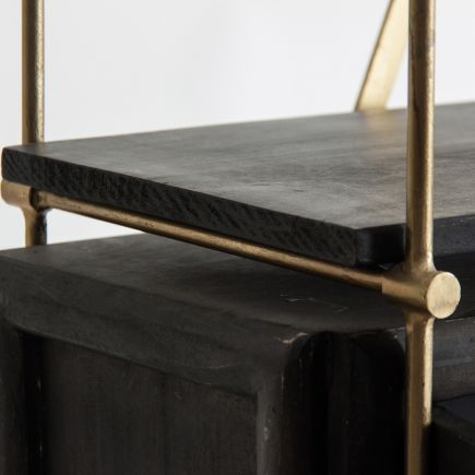 Iron and wood shelving 'Monnier' | Procomobel