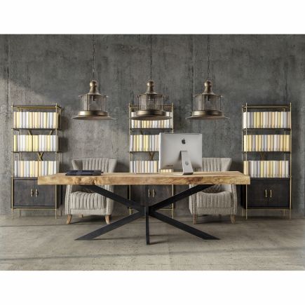 Iron and wood shelving 'Monnier' | Procomobel