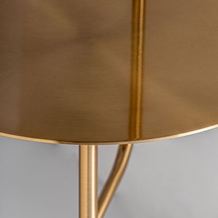 Lámpara de Pie de Mármol Boyer detalle bandeja de hierro dorado