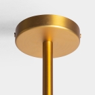 Lámpara de Techo Moderna Gerard vista del soporte de anclaje al techo de hierro en color dorado