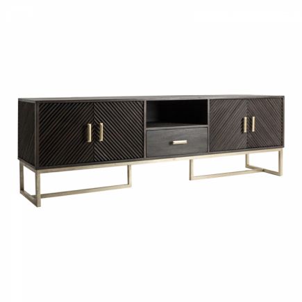 Mueble TV Madera de Mango Coupe lateral