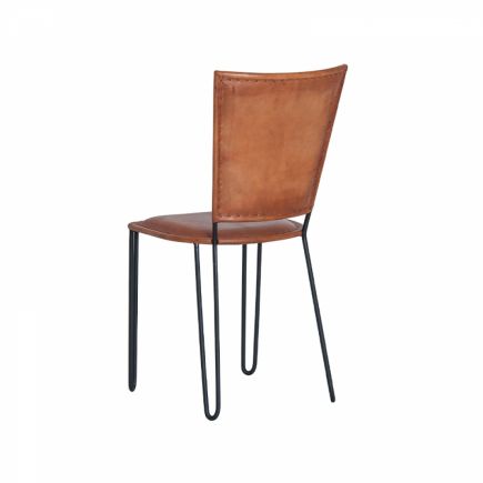 Silla de Cuero de Cabra Weber vista trasera