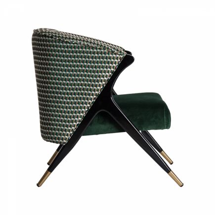 Pine Wood and Velvet Armchair 'Legendre' | Procomobel
