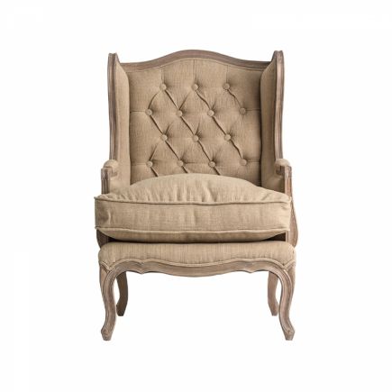 Jouy Linen Armchair with removable cover | Procomobel