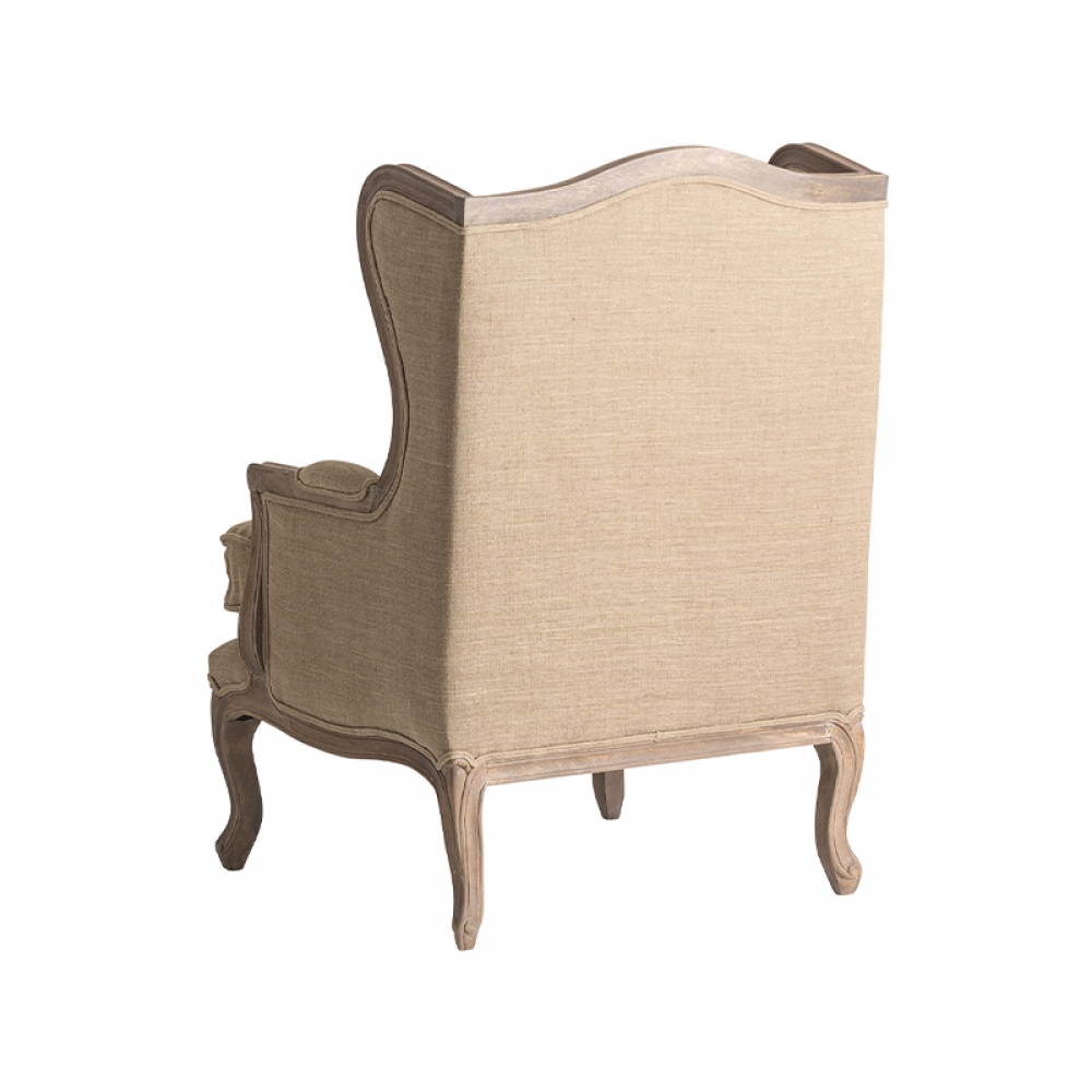 Jouy' Armchair in Linen with removable covers
