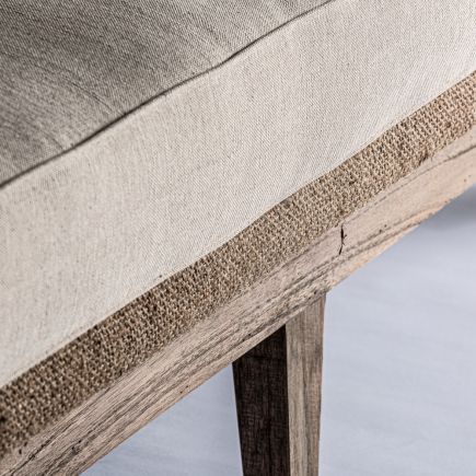Sofá de 2 Plazas en Madera de Teca Lacombre foto detalle asiento