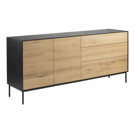 Oak Sideboard 2 Doors 3 Drawers Blackbird | Procomobel