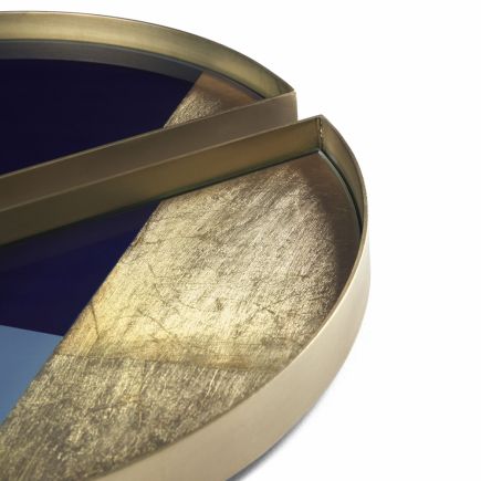 Set of 2 Geometric Glass Trays | Procomobel