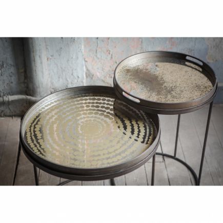 Mirror tray Gold Beads | Procomobel