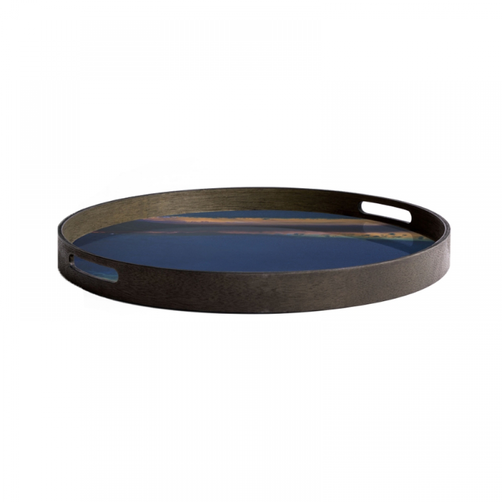 Indigo 'Organic' glass tray