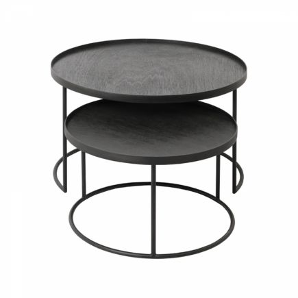 Set of 2 Round Wooden Nesting Tables | Procomobel