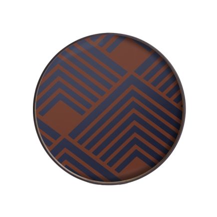 Buy Online Round Glass Tray 'Chevron' at Procomobel