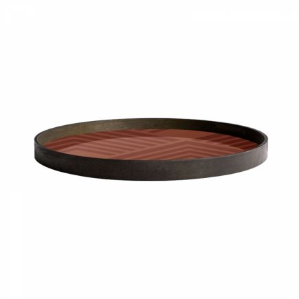 Buy Online Round Glass Tray 'Chevron' at Procomobel
