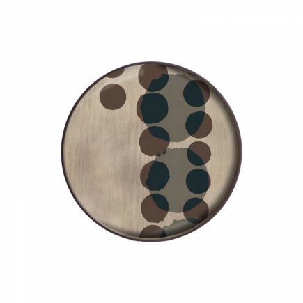 Slate Layered Dots Glass Tray : Procomobel