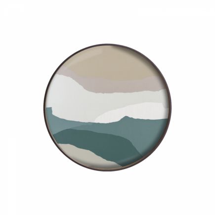 Slate Wabi 'Sabi' Round Glass Tray | Procomobel