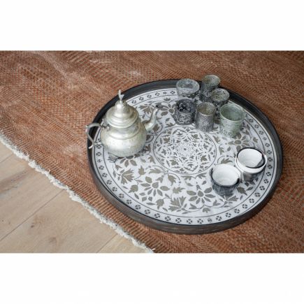 Wooden Tray White Marrakesh | Procomobel