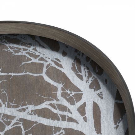 Round Wooden Tray White Tree | Procomobel