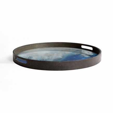 Blue Mist Organic Glass Tray : Procomobel
