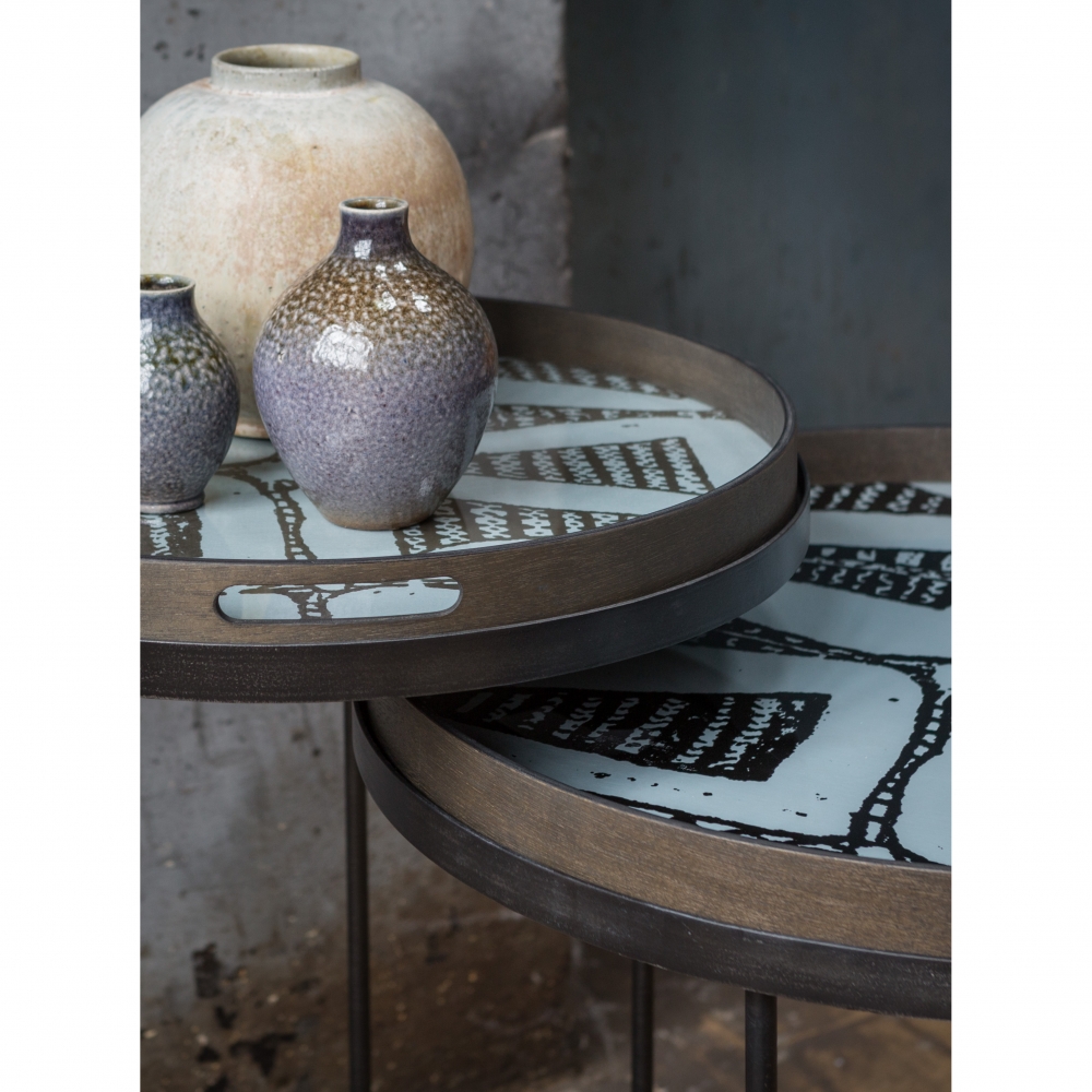 Set of 2 round side tables 'Nido'