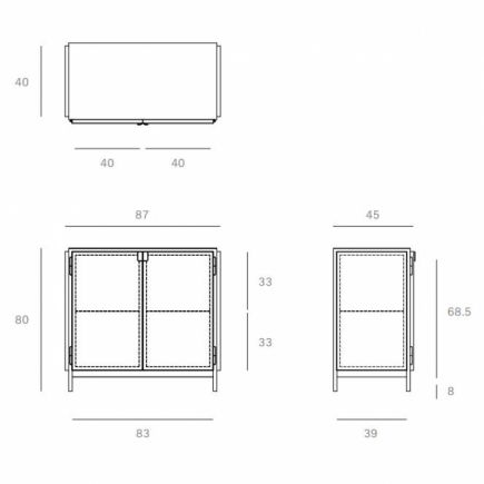Black Metal Sideboard Anders | Procomobel