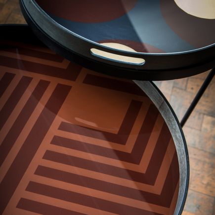 Imagen de Detalle Bandeja Redonda de Vidrio ‘Chevron’