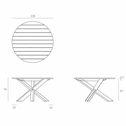 Circle Outdoor Dining Table | Procomobel