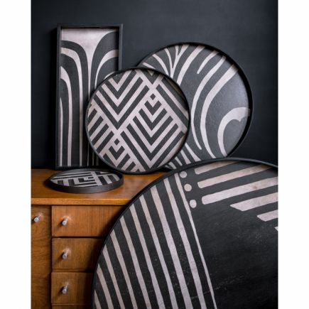 Graphite Chevron Tray : Procomobel