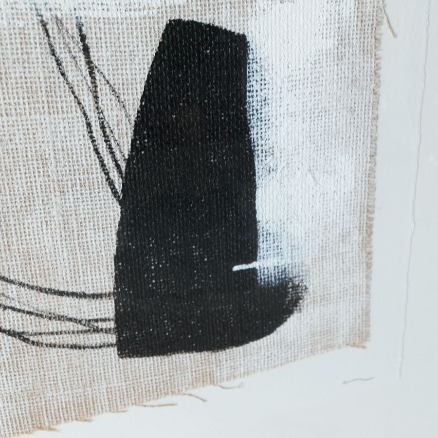 Set of 2 Abstract Paintings 'Yalow'