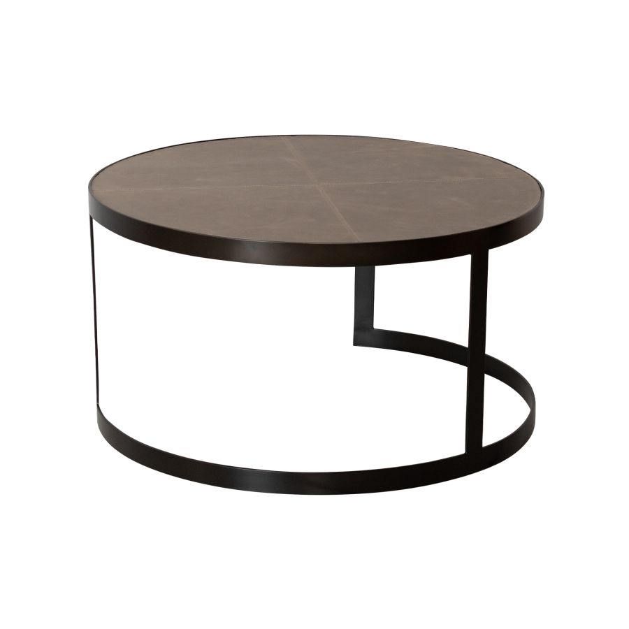 Leather Nesting Table Set 'Evelyn'
