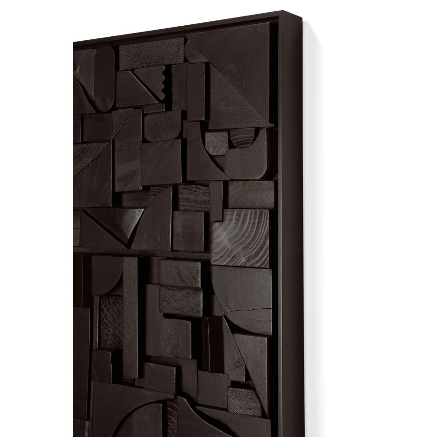Arte Mural Rectangular Negro ‘Bricks’