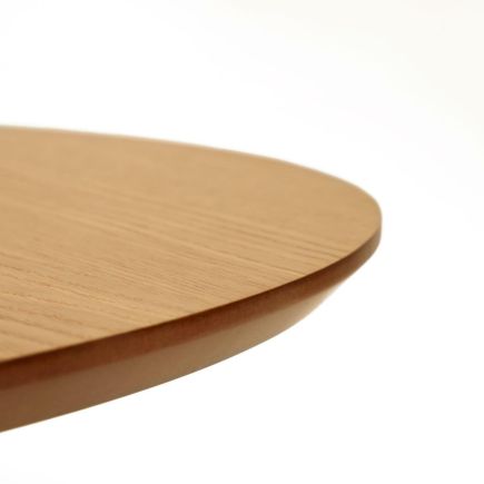 Mesa Extensible Redonda Roble ‘Oqui’ borde de la mesa