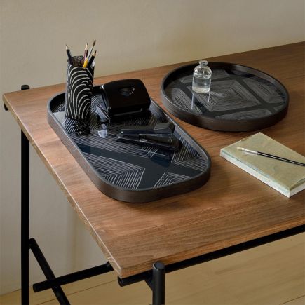 Rectangular Glass Tray 'Squares' | Procomobel