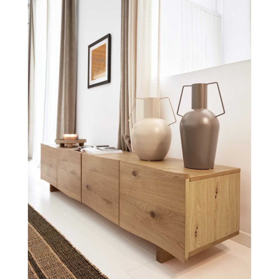 Oak veneer TV cabinet 'Rasha'