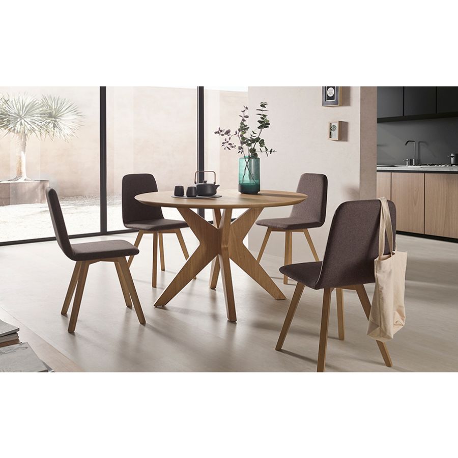 Auror' Round Glass Dining Table