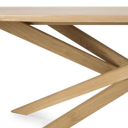 Imagen de Detalle Mesa Comedor Rectangular Mikado Roble