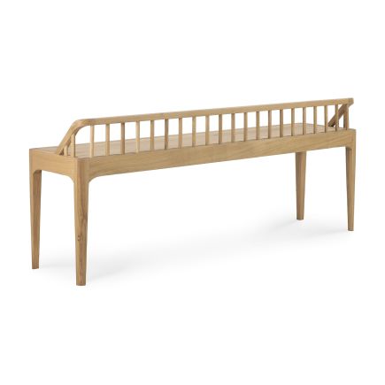 Vista Trasera de Banco Madera Maciza ‘Spindle’