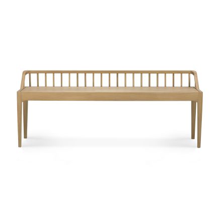 Vista Frontal de Banco Madera Maciza ‘Spindle’