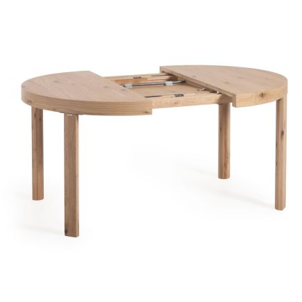 Vista Lateral Derecha Mesa Extensible Roble ‘Colleen’ Abierto