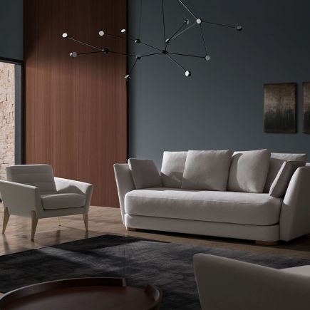 Salón con sofá y Sillón Amplio Asiento Balti