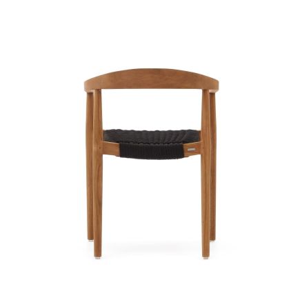 Vista Trasera Silla Apilable Exterior ‘Ydalia’ Negro