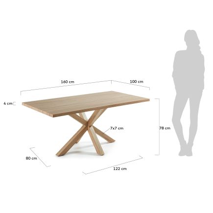 Mesa Rectangular Natural ‘Argo’ Medidas 160