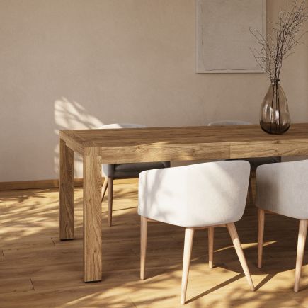 Foto en Ambiente Comedor Mesa Comedor Extensible Natural ‘Briva’