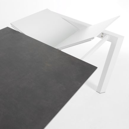 Imagen de Detalle Mesa Extensible Porcelánico Blanco ‘Axis’ 120