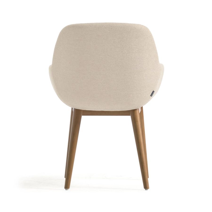 Upholstered Chair with Wooden Leg 'Konna'