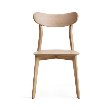 Vista Lateral Derecha Silla de Comedor Madera ‘Safina’ Natural