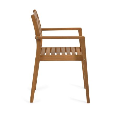 Vista Lateral Derecha Silla para Exterior Apilable Hanzel